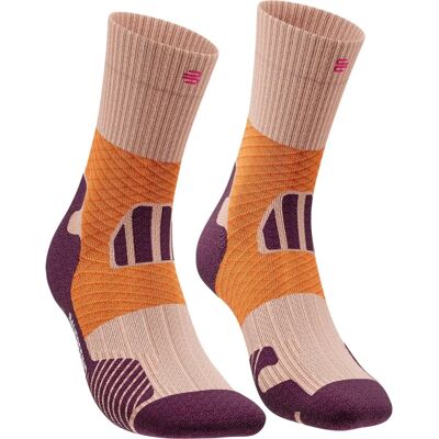 Bauerfeind Trail Running Socken - Beige / Orange / Mid Cut Bauerfeind Trail Running Socken - Beige / Orange / Mid Cut