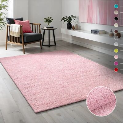 SANAT LOCA Rosa Hochflor-Teppich für Wohnzimmer & Schlafzimmer SANAT LOCA Rosa Hochflor-Teppich für Wohnzimmer & Schlafzimmer