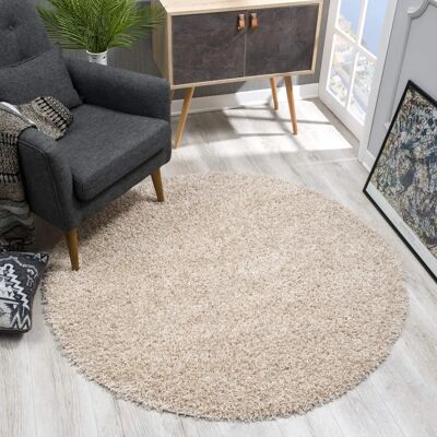 SANAT Rundhochflor-Teppich Beige SANAT Rundhochflor-Teppich Beige