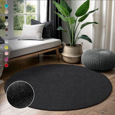 SANAT - LOCA - Schwarz - Ø120 cm - Teppich SANAT - LOCA - Schwarz - Ø120 cm - Teppich