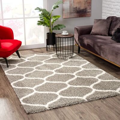 SANAT Madrid Hochflor-Teppich - 160x230cm, Grau, Langflor SANAT Madrid Hochflor-Teppich - 160x230cm, Grau, Langflor