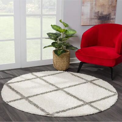 SANAT Madrid Rundteppich - 200cm, 30mm, Kunstfaser, Beige, Langflor SANAT Madrid Rundteppich - 200cm, 30mm, Kunstfaser, Beige, Langflor