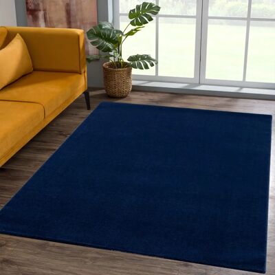 Sanat Uni Teppich - Marineblau, 140x200cm, Robuster Kurzflorteppich Sanat Uni Teppich - Marineblau, 140x200cm, Robuster Kurzflorteppich