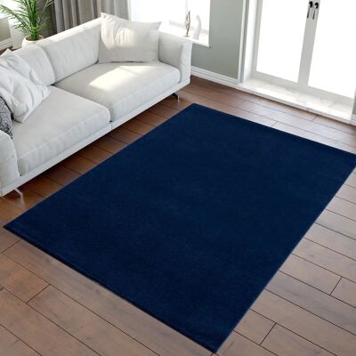 Sanat Uni Teppich - 160x230cm, navy, strapazierfähig, maschinell gewebt - Teppich Sanat Uni Teppich - 160x230cm, navy, strapazierfähig, maschinell gewebt - Teppich