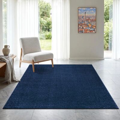 Sanat Uni Teppich - 160x230cm, navy, strapazierfähig, maschinell gewebt - Teppich Sanat Uni Teppich - 160x230cm, navy, strapazierfähig, maschinell gewebt - Teppich