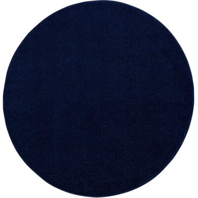 SANAT Uni Teppich - 150cm Durchmesser, 13mm Dicke, Navy - Teppich SANAT Uni Teppich - 150cm Durchmesser, 13mm Dicke, Navy - Teppich