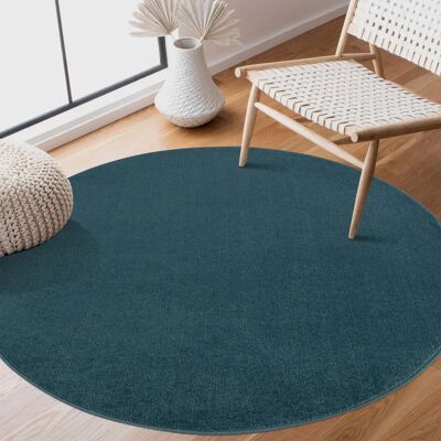 Sanat Uni Rund Teppich - Robuster 200cm Blauer Bodenbelag Sanat Uni Rund Teppich - Robuster 200cm Blauer Bodenbelag