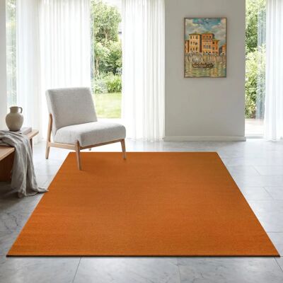 SANAT Uni Orange Teppich 140x200cm - Teppich SANAT Uni Orange Teppich 140x200cm - Teppich