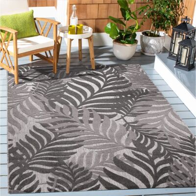 SANAT Floral Outdoor Teppich - 200x290 cm - Grau SANAT Floral Outdoor Teppich - 200x290 cm - Grau