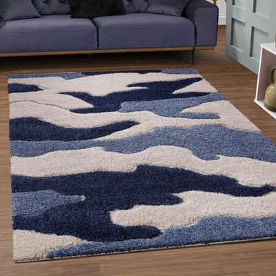 SANAT Luxus 3508 Hochflor-Teppich Blau - Teppich SANAT Luxus 3508 Hochflor-Teppich Blau - Teppich
