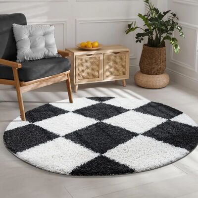 SANAT - MILANO 1250 - Schwarz - Ø120cm - Teppich SANAT - MILANO 1250 - Schwarz - Ø120cm - Teppich