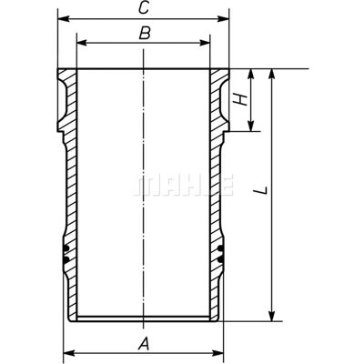 MAHLE Model 001 LW 00138 001 Cylindersleeve - Cylindertype MAHLE Model 001 LW 00138 001 Cylindersleeve - Cylindertype