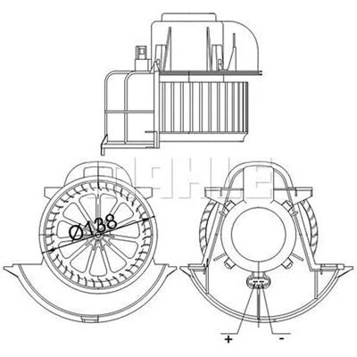 MAHLE Belső ventilátor AB 113 000S - Belső ventilátor MAHLE Belső ventilátor AB 113 000S - Belső ventilátor