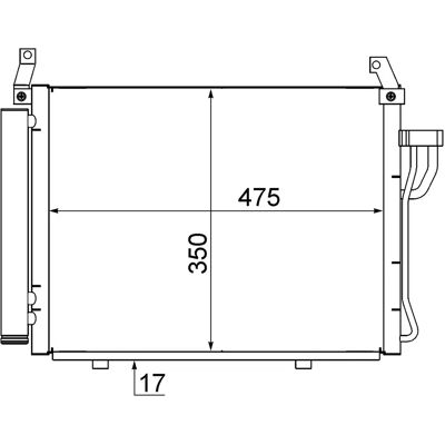 Condensator Original MAHLE AC 17 000S - Cu Uscător, Țevi de Răcire Paralele, Hyundai i10 Condensator Original MAHLE AC 17 000S - Cu Uscător, Țevi de Răcire Paralele, Hyundai i10