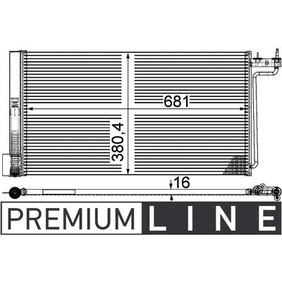 MAHLE BEHR Condenser - Air Conditioning System - 4057635017886 MAHLE BEHR Condenser - Air Conditioning System - 4057635017886