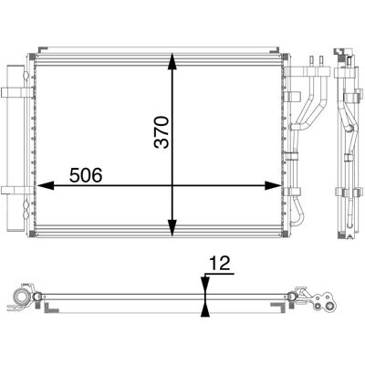 MAHLE Venga ix20 - AC 58 000P Ilmastointikondensseri MAHLE Venga ix20 - AC 58 000P Ilmastointikondensseri