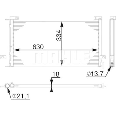 MAHLE BEHR 4057635018340 - Συμπυκνωτής για Κλιματισμό MAHLE BEHR 4057635018340 - Συμπυκνωτής για Κλιματισμό