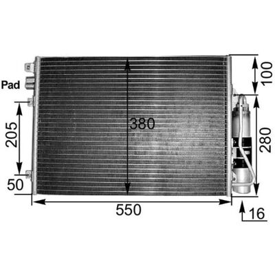 Mahle AC303000S - Luftkondensator til Bil Mahle AC303000S - Luftkondensator til Bil