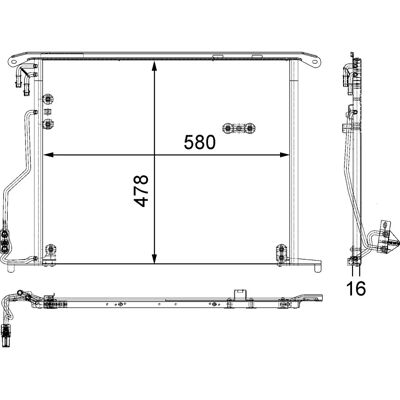 MAHLE ORIGINAL AC 334 000S Condenser - Mercedes-Benz Air Conditioning MAHLE ORIGINAL AC 334 000S Condenser - Mercedes-Benz Air Conditioning