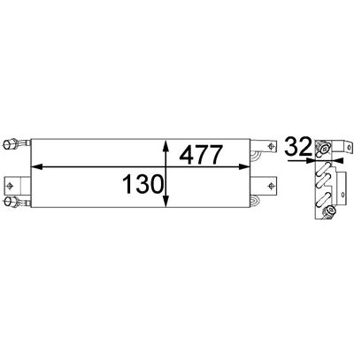MAHLE AC 356 000P - Ψυκτικός συμπυκνωτής MAHLE AC 356 000P - Ψυκτικός συμπυκνωτής