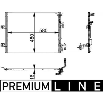 MAHLE AC 364 000P - Ψυγείο κλιματισμού MAHLE AC 364 000P - Ψυγείο κλιματισμού