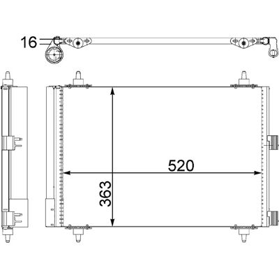 Mahle AC447000S - Højtydende klimakondensator Mahle AC447000S - Højtydende klimakondensator