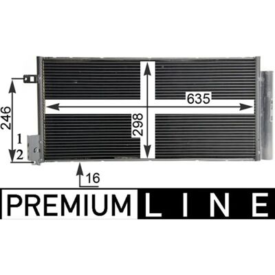 MAHLE AC 505 000P - Condensator de Aer Condiționat cu Usucător MAHLE AC 505 000P - Condensator de Aer Condiționat cu Usucător