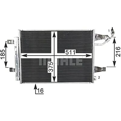 Mahle AC 509 000S - Parallelt kondensator for Mitsubishi & Smart Mahle AC 509 000S - Parallelt kondensator for Mitsubishi & Smart