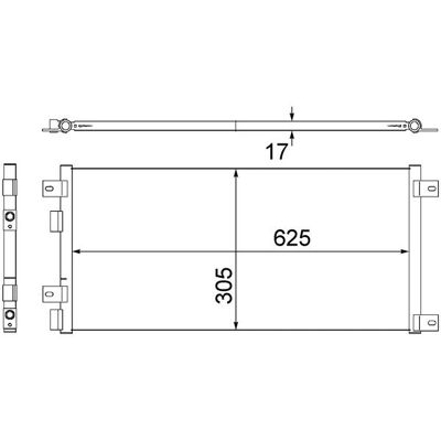 MAHLE AC 517 000S - Radiator cu tuburi paralele - Piesă de aer condiționat MAHLE AC 517 000S - Radiator cu tuburi paralele - Piesă de aer condiționat