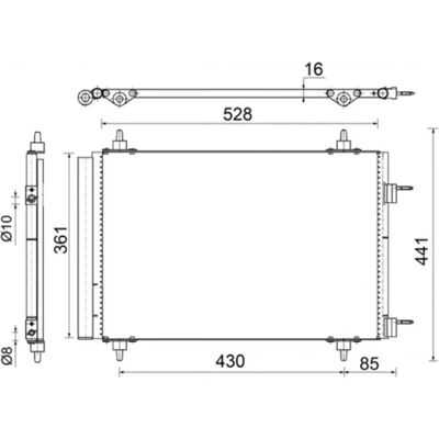 Mahle AC554000S - A/C-kondensor til Peugeot 3008/5008 Mahle AC554000S - A/C-kondensor til Peugeot 3008/5008