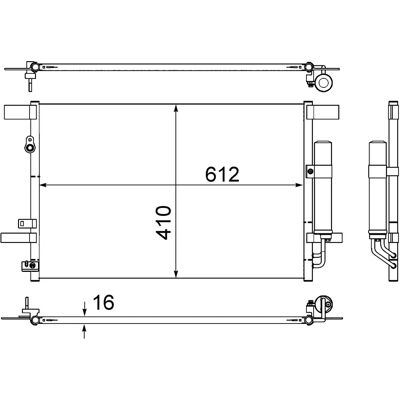 MAHLE AC 557 000S Συμπυκνωτής - Κλιματιστικό για Mitsubishi Outlander, ASX, Lancer MAHLE AC 557 000S Συμπυκνωτής - Κλιματιστικό για Mitsubishi Outlander, ASX, Lancer