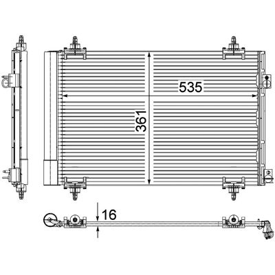 MAHLE AC587000P Παραλληλος Ψυκτικός Συμπυκνωτής με Ξηραντήρα MAHLE AC587000P Παραλληλος Ψυκτικός Συμπυκνωτής με Ξηραντήρα