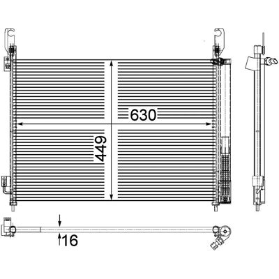 Mahle AC 588 000P - Κοντεσάιρ παράλληλου ψυκτικού σωλήνα για Renault Koleos I Mahle AC 588 000P - Κοντεσάιρ παράλληλου ψυκτικού σωλήνα για Renault Koleos I