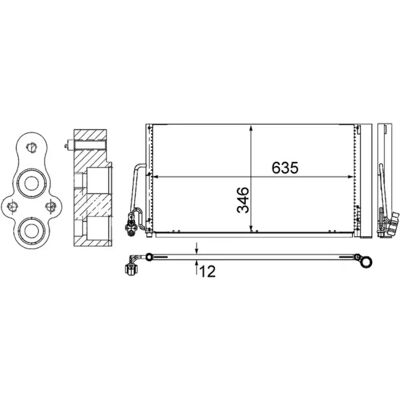 MAHLE ORIGINAL Kompakt Klimakondensator - R56, R50, R53, R60, R55, R58, R61 MAHLE ORIGINAL Kompakt Klimakondensator - R56, R50, R53, R60, R55, R58, R61