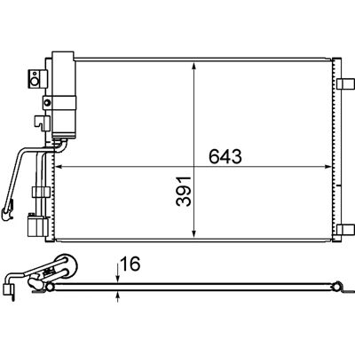 MAHLE AC 605 000S - Klimakondensator MAHLE AC 605 000S - Klimakondensator