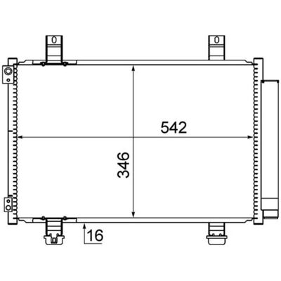 MAHLE AC 611 000S - Klimakondensator til Opel, Suzuki MAHLE AC 611 000S - Klimakondensator til Opel, Suzuki