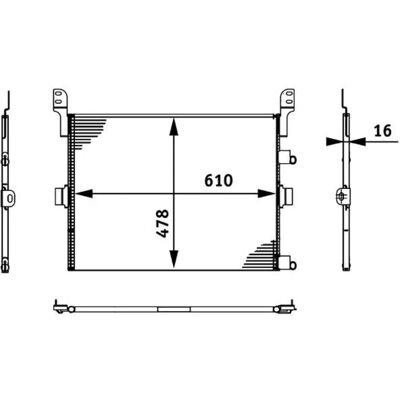 Condensator de aer condiționat MAHLE AC 673 000S Condensator de aer condiționat MAHLE AC 673 000S