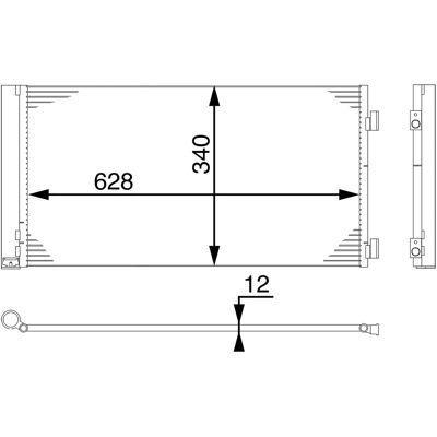 MAHLE Original AC 751 000S Klimakondensator - Klimaanlegg MAHLE Original AC 751 000S Klimakondensator - Klimaanlegg