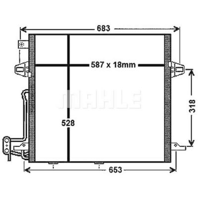 MAHLE Original AC 756 000P Kondensator - Aircondition Mercedes-Benz MAHLE Original AC 756 000P Kondensator - Aircondition Mercedes-Benz