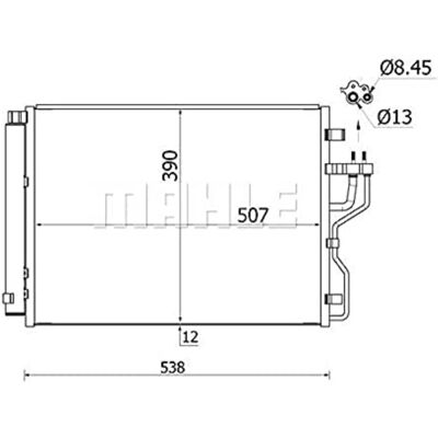 Mahle AC 768 000S Klimakondensator - Hyundai ix35, Kia Sportage Mahle AC 768 000S Klimakondensator - Hyundai ix35, Kia Sportage