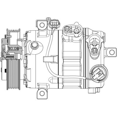 Hanon Kompressor 6VS16e - Luftkonditionskompressor Hanon Kompressor 6VS16e - Luftkonditionskompressor