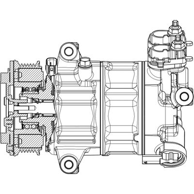 MAHLE BEHR Kompresor - R134a/R1234yf - 118mm Kladka MAHLE BEHR Kompresor - R134a/R1234yf - 118mm Kladka