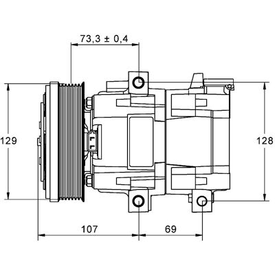 Hanon MAHLE Kompressor für Ford Transit - R134a, 7-Rippen, 12V Hanon MAHLE Kompressor für Ford Transit - R134a, 7-Rippen, 12V