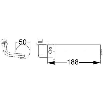 MAHLE ORIGINAL AD 67 000S - Dehydratorflaske til klimaanlæg MAHLE ORIGINAL AD 67 000S - Dehydratorflaske til klimaanlæg