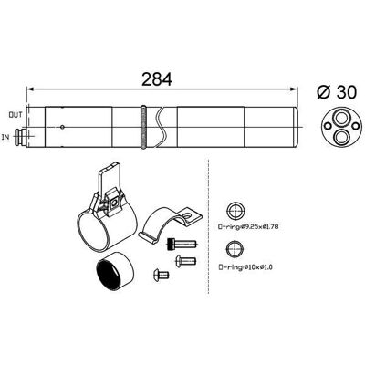 MAHLE AD 251 000S Fuktborttagare - Luftkonditionsfilter MAHLE AD 251 000S Fuktborttagare - Luftkonditionsfilter