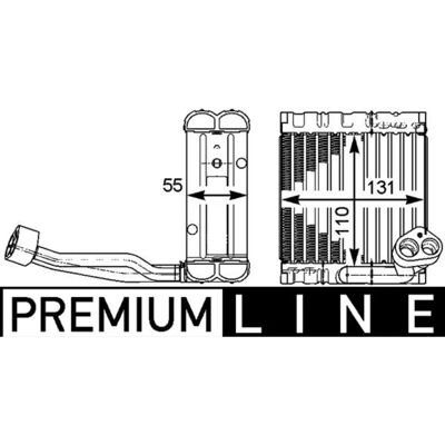 Mahle AE115000P S-Klasse A/C Fordamper - Parallele Køleledninger Mahle AE115000P S-Klasse A/C Fordamper - Parallele Køleledninger