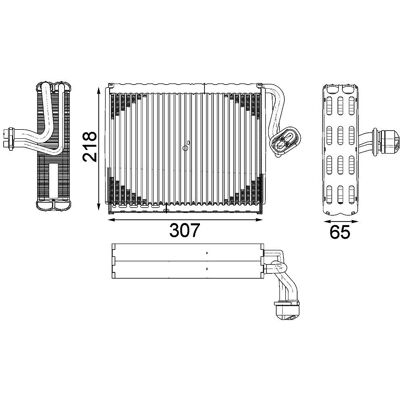 MAHLE ORIGINAL AE 122 000P - Evaporator pentru Mercedes-Benz MAHLE ORIGINAL AE 122 000P - Evaporator pentru Mercedes-Benz