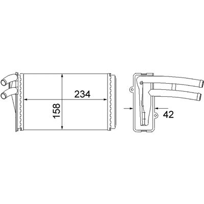 MAHLE Original AH 54 000S Θερμαντικό Ψυγείο - Σύστημα θέρμανσης για Audi, Vw, Cupra MAHLE Original AH 54 000S Θερμαντικό Ψυγείο - Σύστημα θέρμανσης για Audi, Vw, Cupra