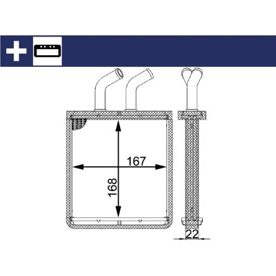 MAHLE Original AH 55 000S Värmer Radiator - Värmesystem med monteringsdelar MAHLE Original AH 55 000S Värmer Radiator - Värmesystem med monteringsdelar