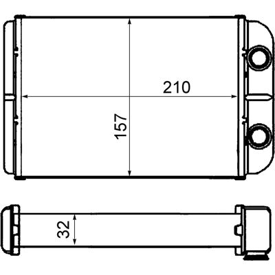 MAHLE Radiator - AH 58 000S - Aluminium, för Fiat Bravo 2, 210x157x32mm MAHLE Radiator - AH 58 000S - Aluminium, för Fiat Bravo 2, 210x157x32mm